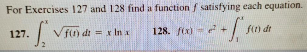 Solved For Exercises 127 and 128 find a function f | Chegg.com