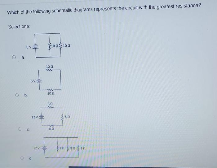 Solved Which of the following schematic diagrams represents | Chegg.com