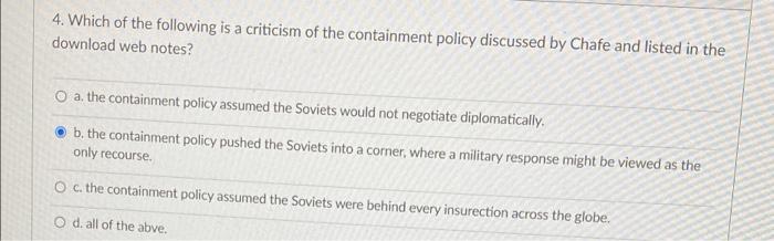 Solved 4. Which of the following is a criticism of the | Chegg.com