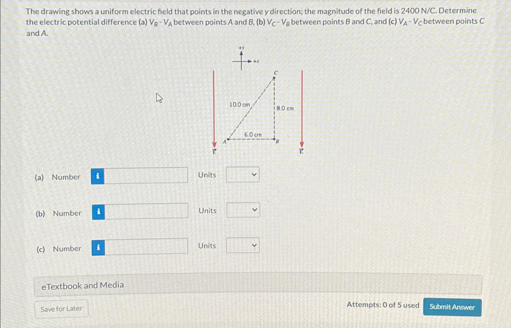 Solved The Drawing Shows A Uniform Electric Field That | Chegg.com