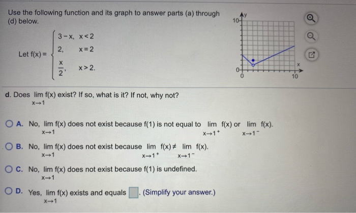 Solved Use the following function and its graph to answer | Chegg.com