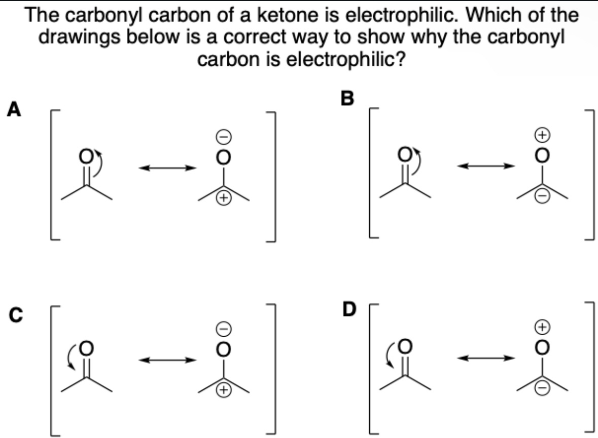 Solved Organic Chemistey: The carbonyl carbon of a ketone is | Chegg.com