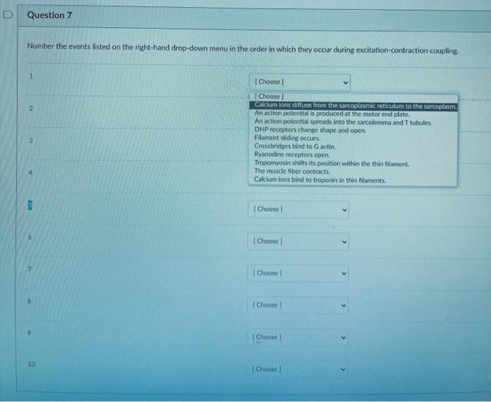 Solved Number the events listed on the right-hand drop-down | Chegg.com