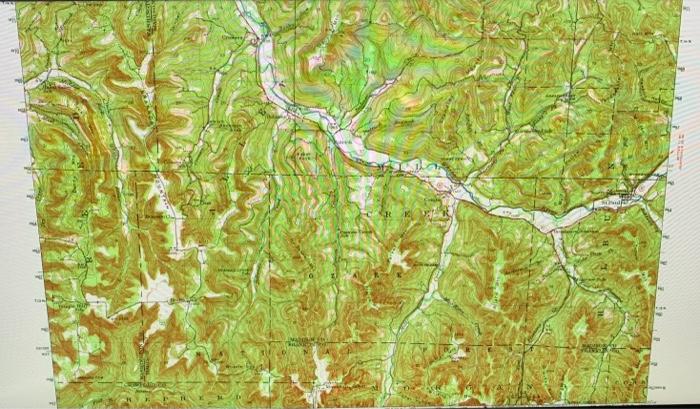 Solved Below is a picture of the Topgraphic map from my | Chegg.com