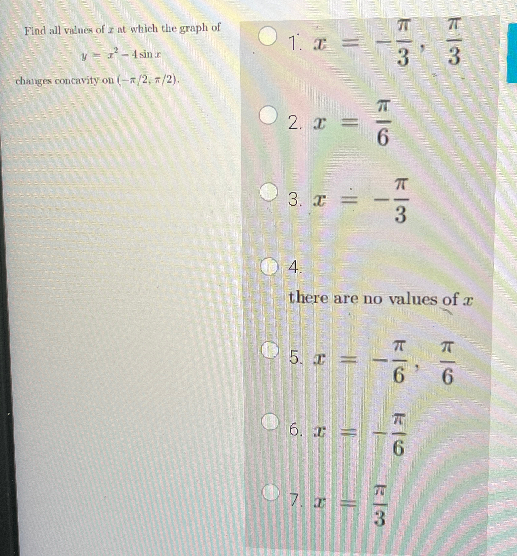 Solved Find all values of x ﻿at which the graph | Chegg.com