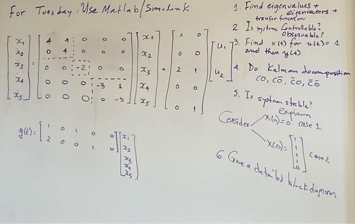 Solved please show matlab code and answers. as well as steps | Chegg.com