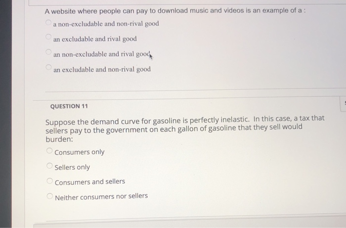 Solved Question 8 Which Of The Following Goods Or Services Chegg Com