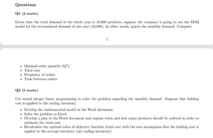 Solved Dynamic Lot Sizing The Dynamic Lot-size Model In | Chegg.com