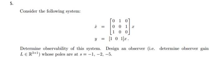 Solved Consider the following | Chegg.com