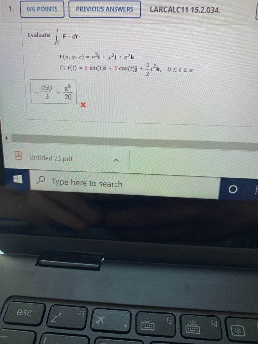 Solved Larcalc11 15 2 034 1 0 6 Points Previous Answers Chegg Com