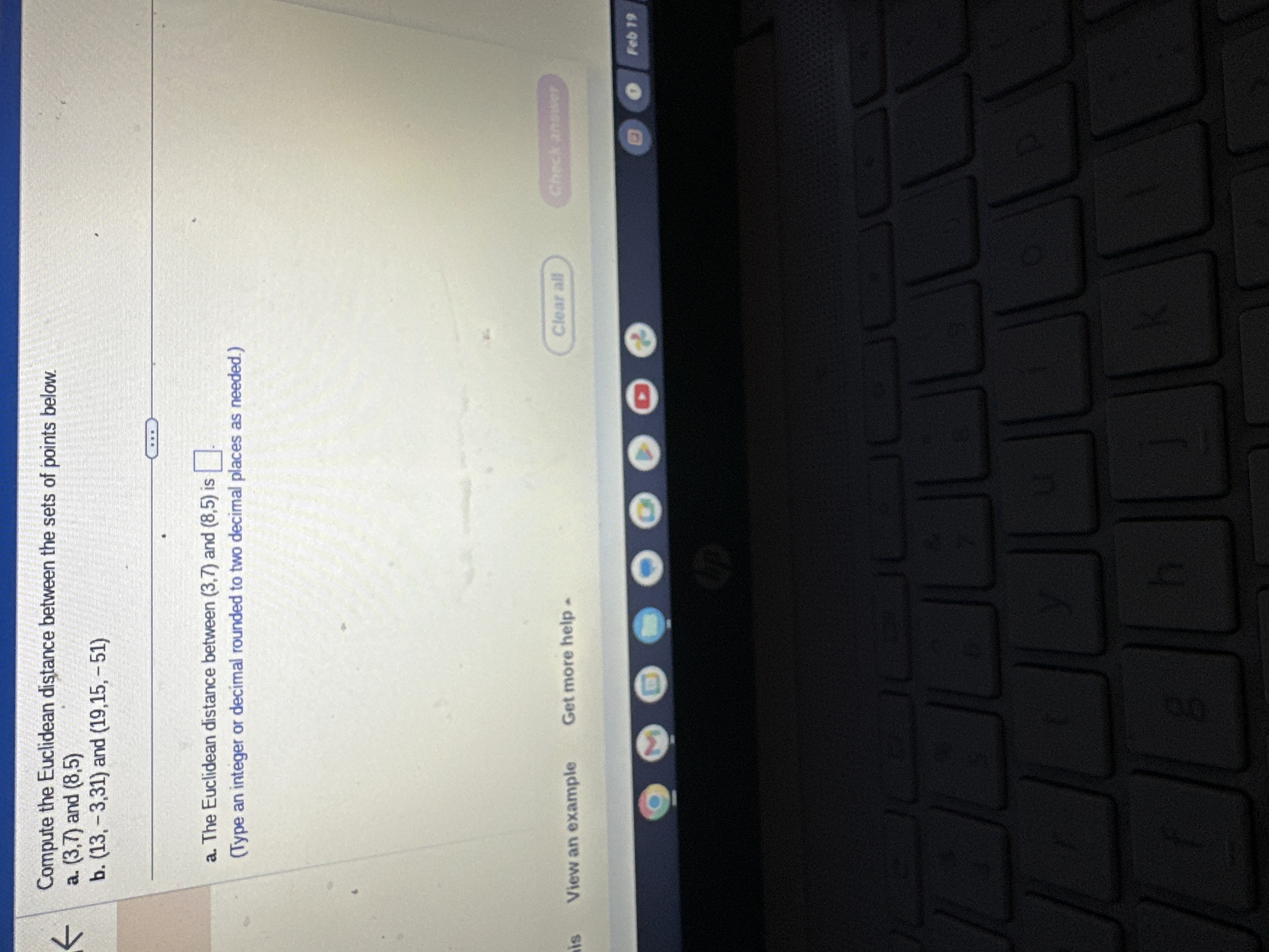 Solved Compute the Euclidean distance between the sets of | Chegg.com
