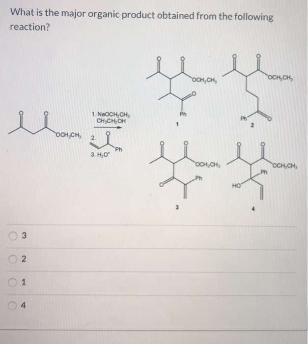 Solved What is the major organic product obtained from the | Chegg.com