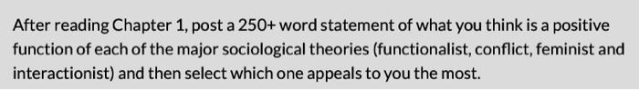 Solved After Reading Chapter 1 Post A 250 Word Statement