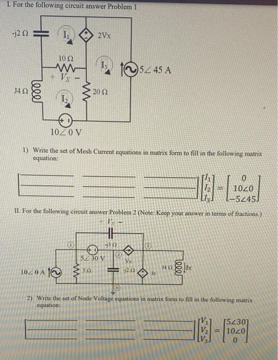 Solved 1. For the following circuit answer Problem 1 - 222 | Chegg.com