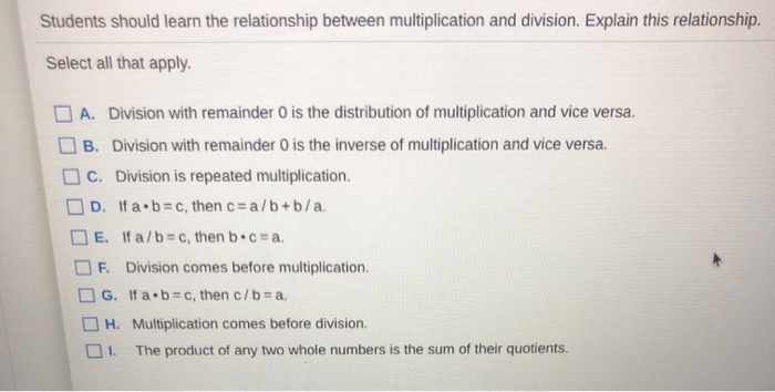 Solved Students should learn the relationship between | Chegg.com