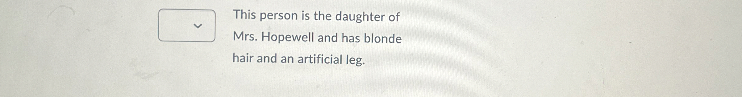 Solved Match the character's name with the description or | Chegg.com