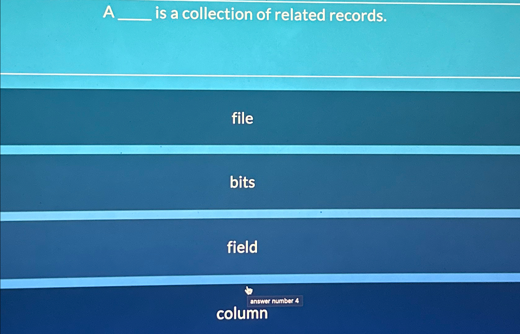 Solved A is a collection of related