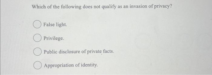Solved Which of the following does not qualify as an | Chegg.com