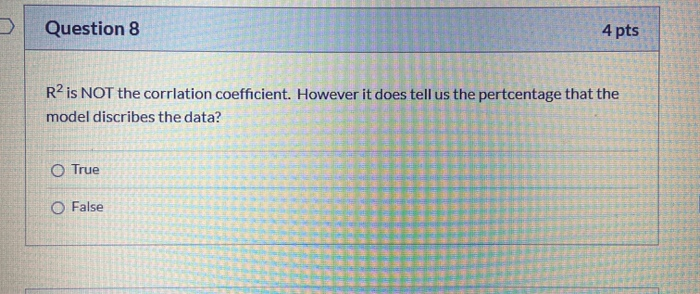 Solved Question 6 4 pts X 1 Use the following data: Y 21 8 4 | Chegg.com