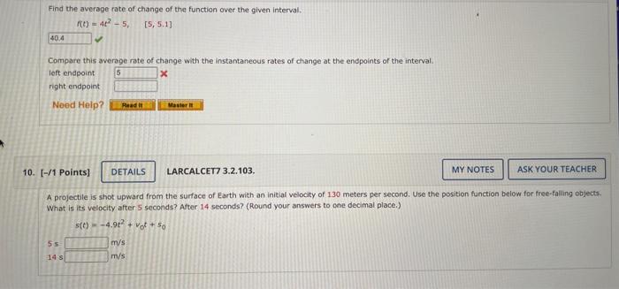 Solved Find the average rate of change of the function over | Chegg.com