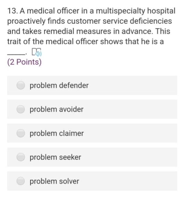 solved-13-a-medical-officer-in-a-multispecialty-hospital-chegg