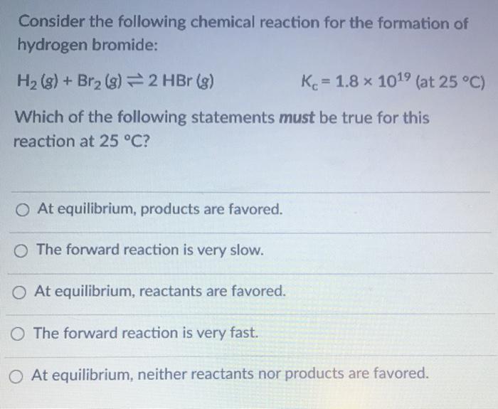 Solved Consider The Following Chemical Reaction For The | Chegg.com