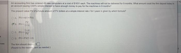 Solved An accounting firm has ordered 49 new computers at a | Chegg.com