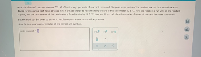 solved-a-certain-chemical-reaction-releases-252-kj-of-heat-chegg