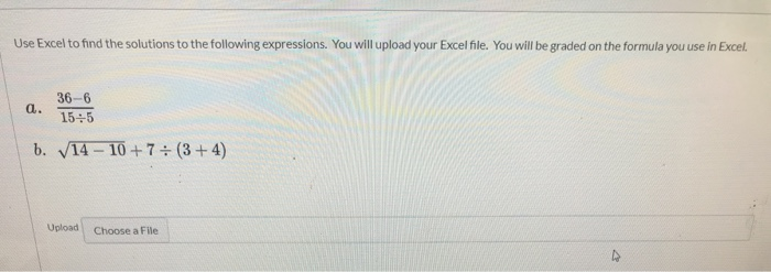 Solved Use Excel to find the solutions to the following | Chegg.com