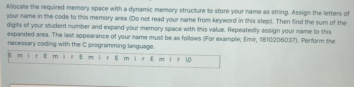 Solved Allocate the required memory space with a dynamic | Chegg.com