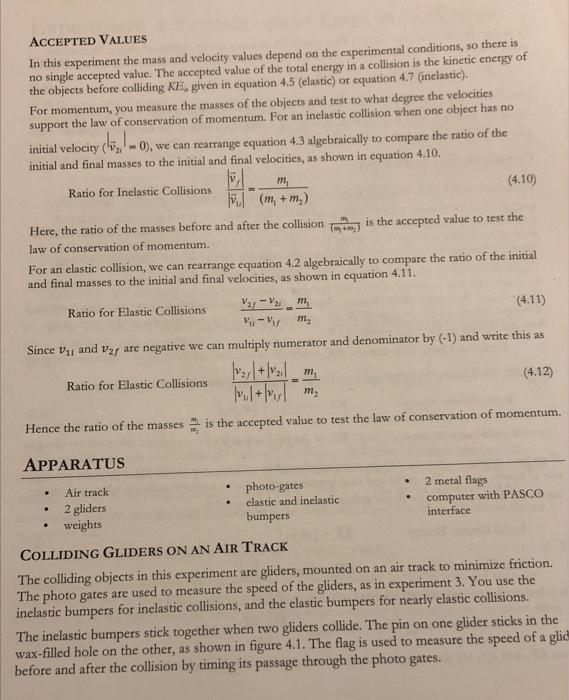 Solved Experiment 4: Conservation Laws In Collisions | Chegg.com