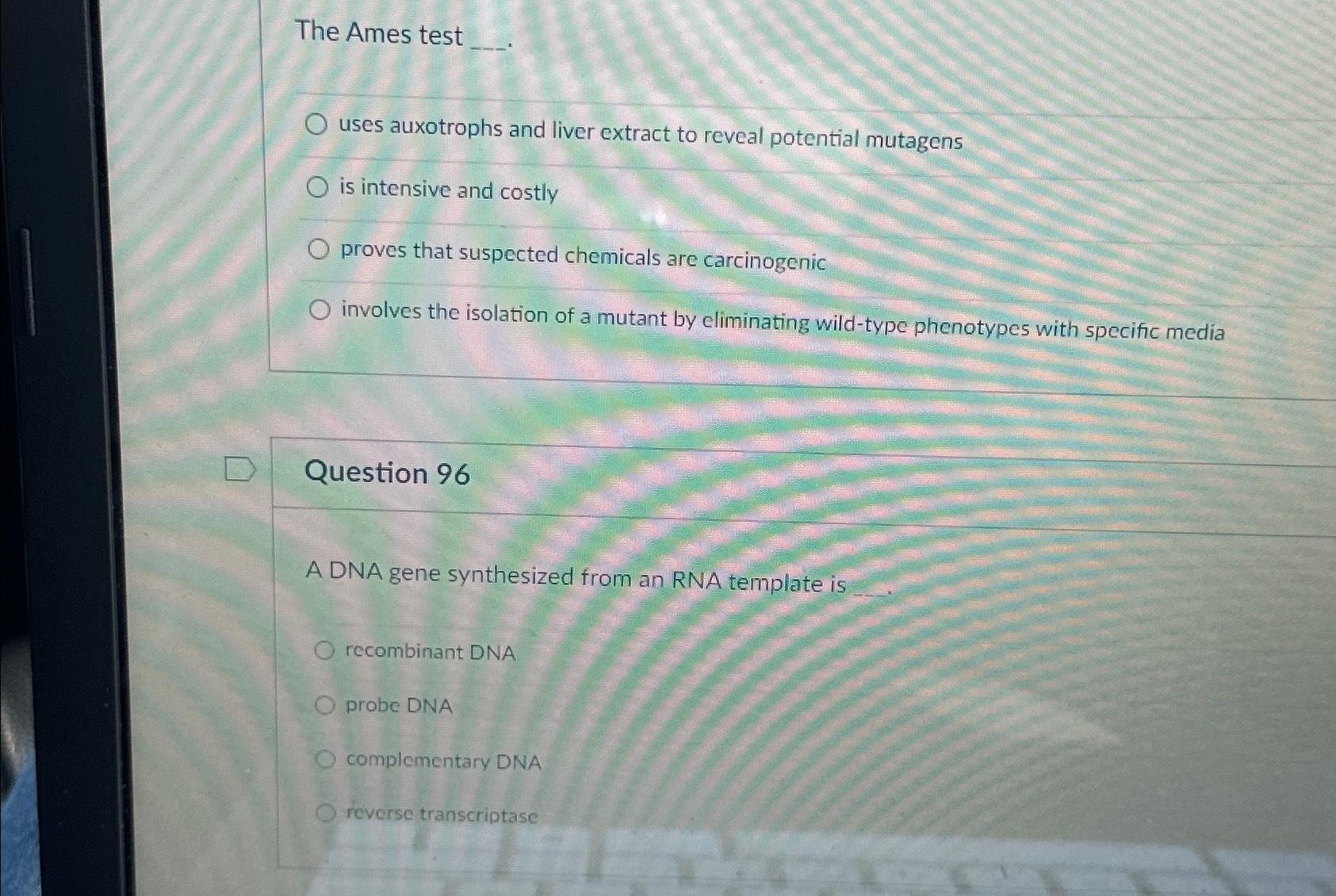 Solved The Ames testuses auxotrophs and liver extract to