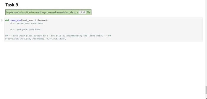 Solved please help to make the assembler by python for | Chegg.com