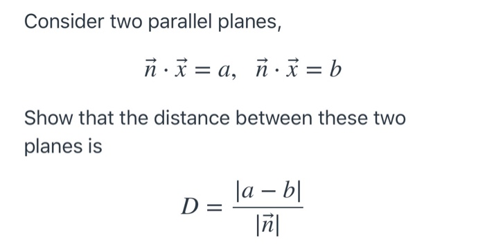 Solved Consider Two Parallel Planes N A N N B Show Chegg Com