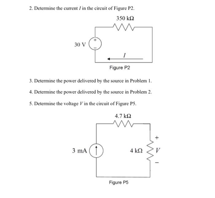 Solved 2. Determine the current I in the circuit of Figure | Chegg.com