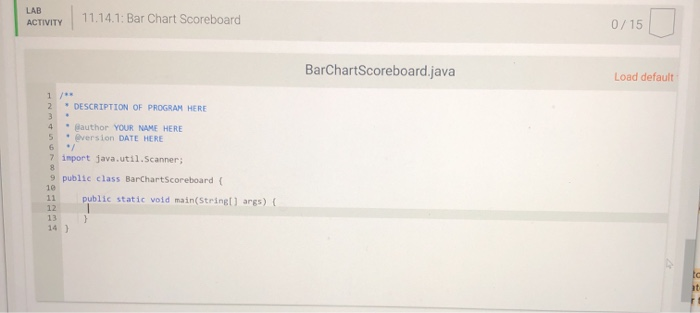 Solved 11.14 Bar Chart Scoreboard For this assignment you | Chegg.com