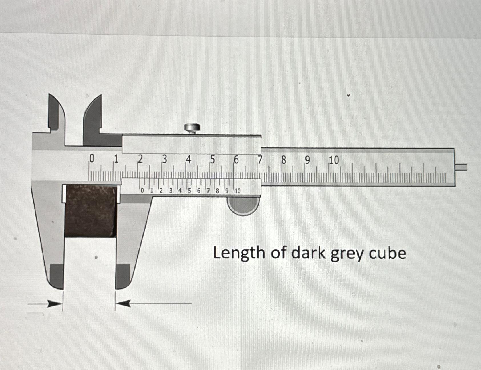Solved What is the length of the dark grey cube? | Chegg.com