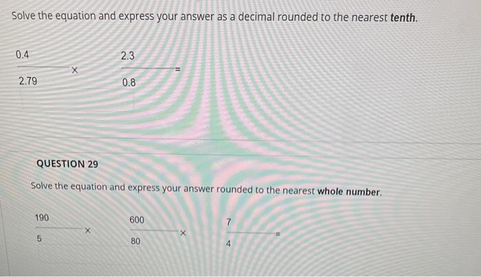 Solved Solve the equation and express your answer as a | Chegg.com