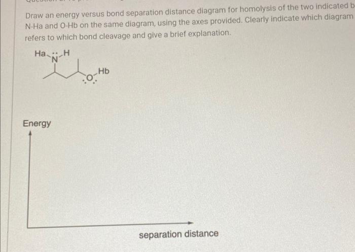 Solved Draw An Energy Versus Bond Separation Distance | Chegg.com