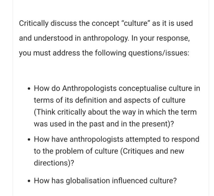 Critically discuss the concept 