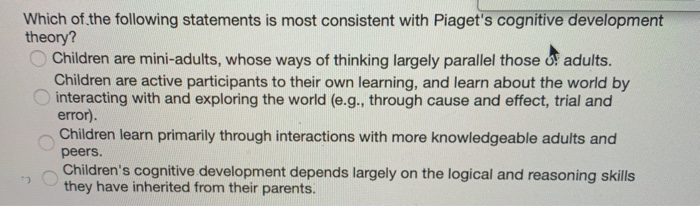 Solved Which of the following statements is most consistent