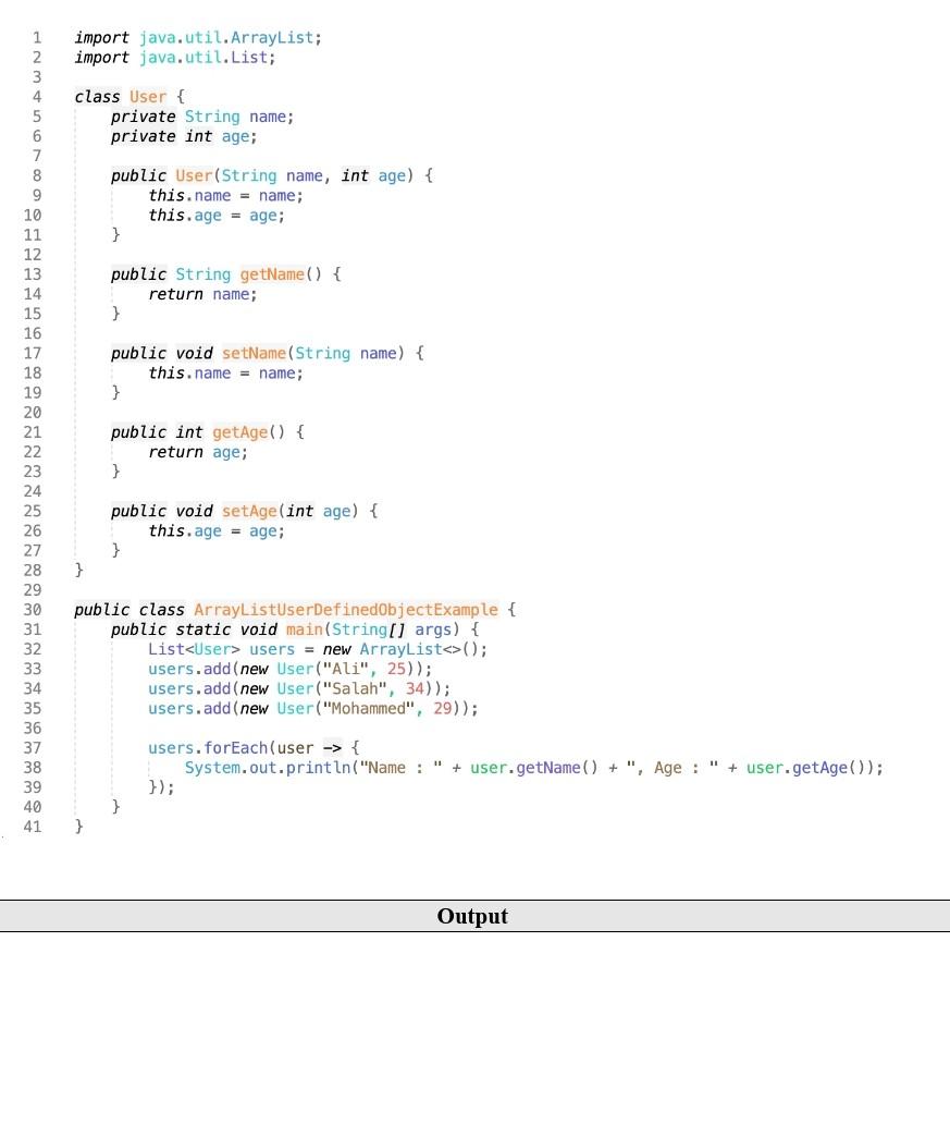 Solved import java.util.ArrayList; import java.util.List; | Chegg.com