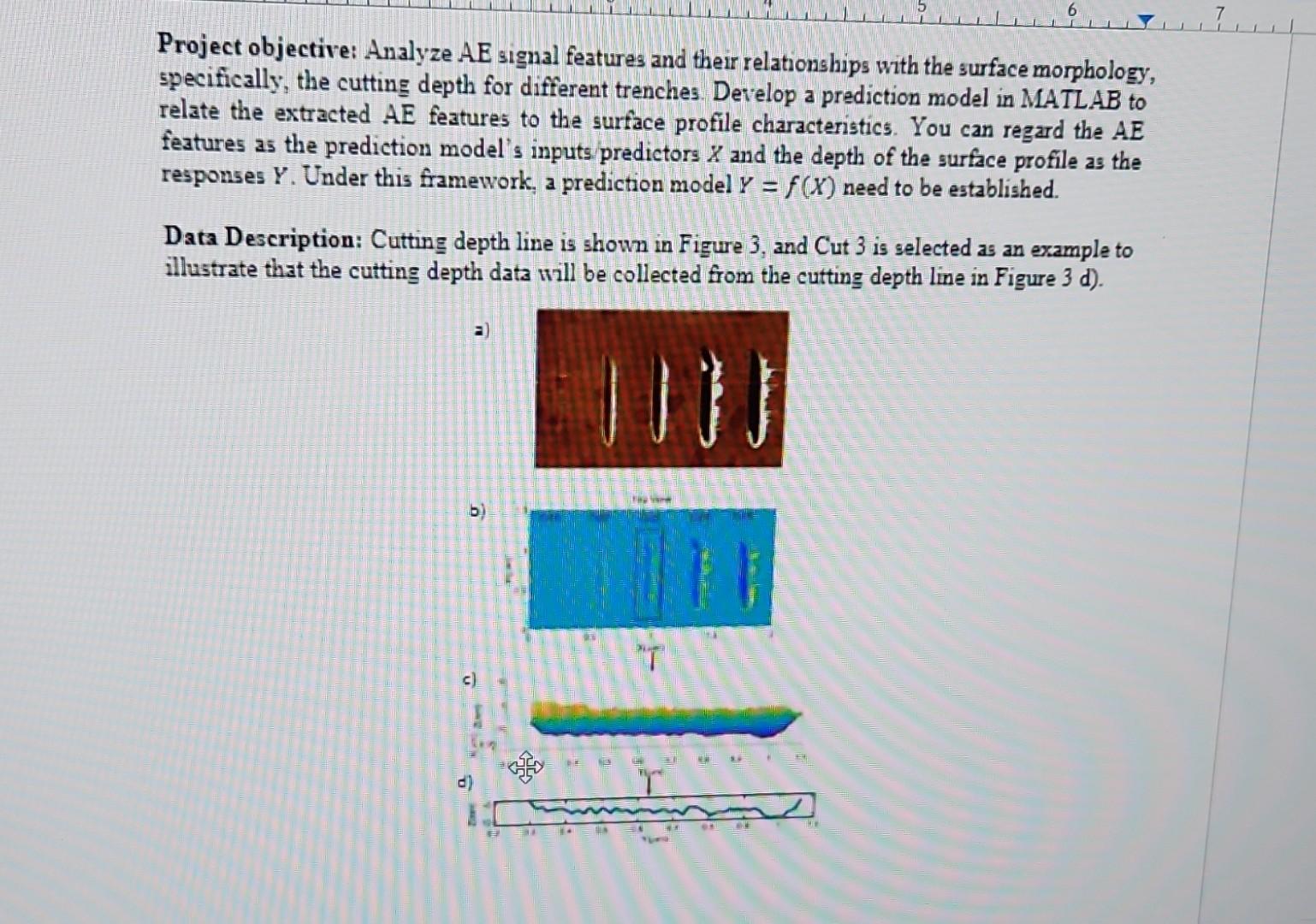 Project objective: Analyze AE signal features and | Chegg.com