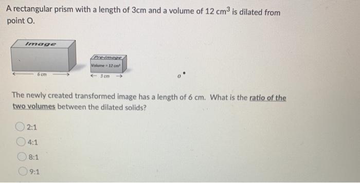 Solved A rectangular prism with a length of 3cm and a volume | Chegg.com