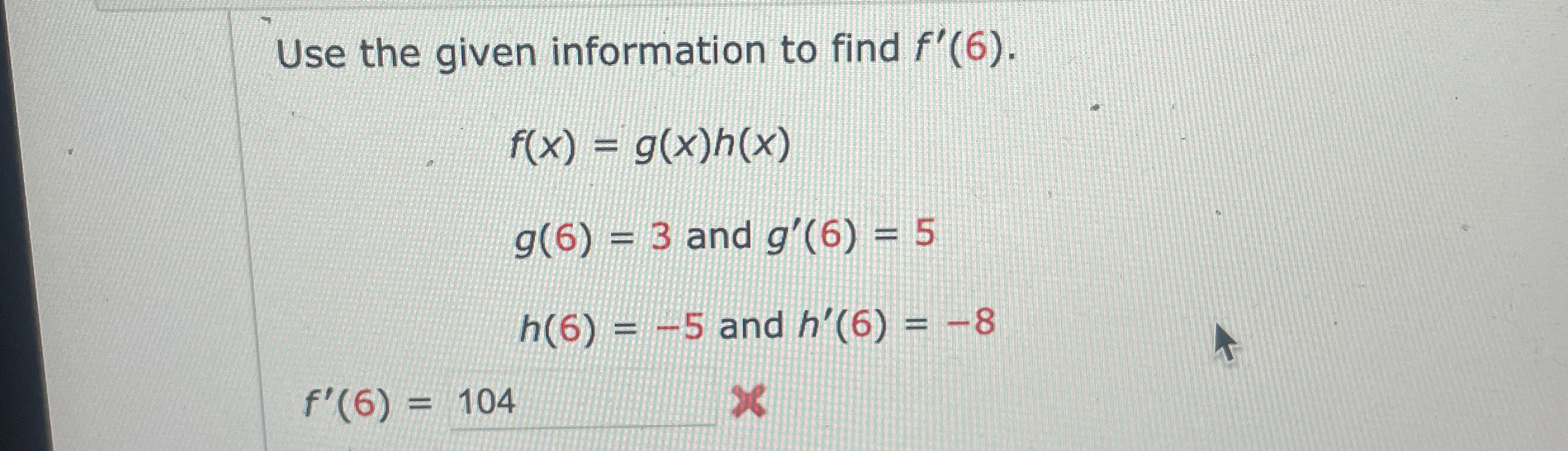 Solved Use the given information to find | Chegg.com
