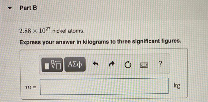 Solved Calculate The Mass In Kg For Part A,B, C And D | Chegg.com