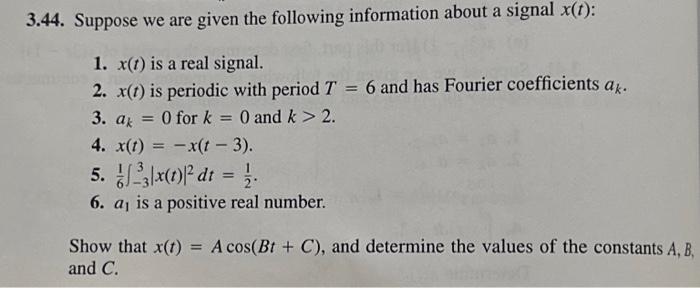 Solved 5. Problem 3.44.44. Suppose we are given the | Chegg.com