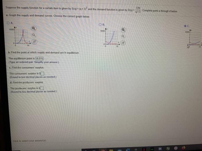 Solved Suppose the supply function for a certain item is | Chegg.com