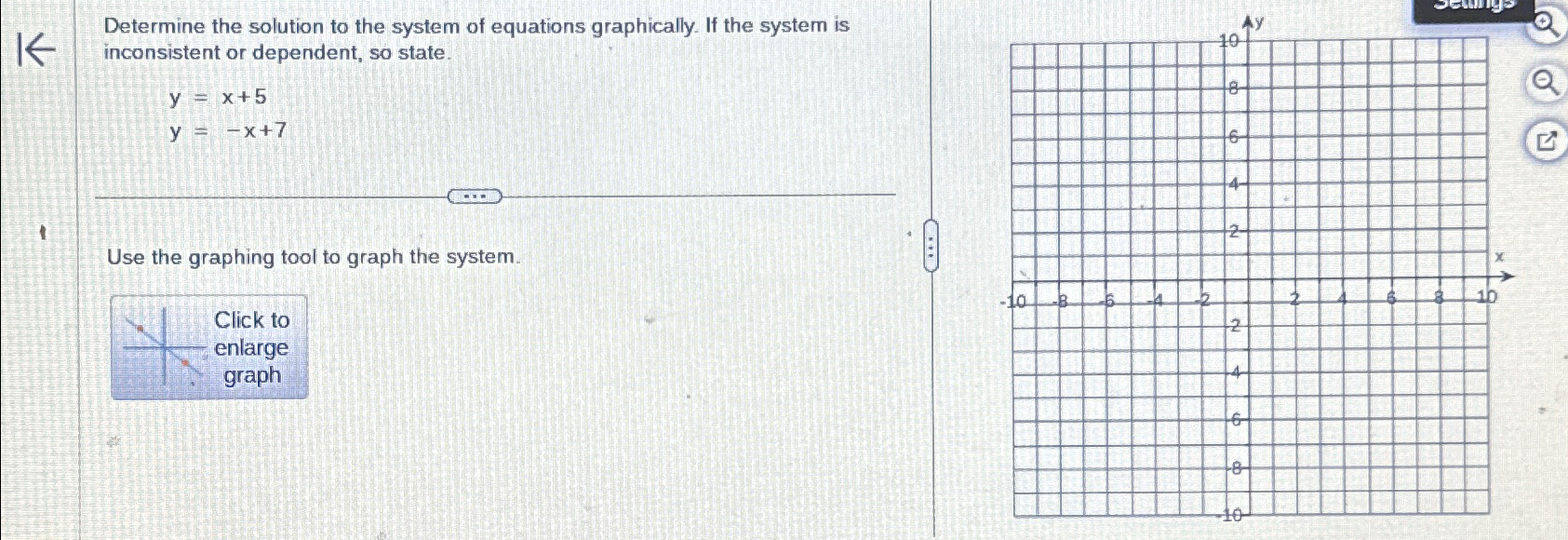 Solved Determine the solution to the system of equations | Chegg.com