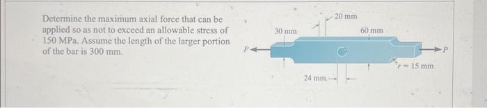Solved Determine the stress concentration factor (Case 5a in | Chegg.com